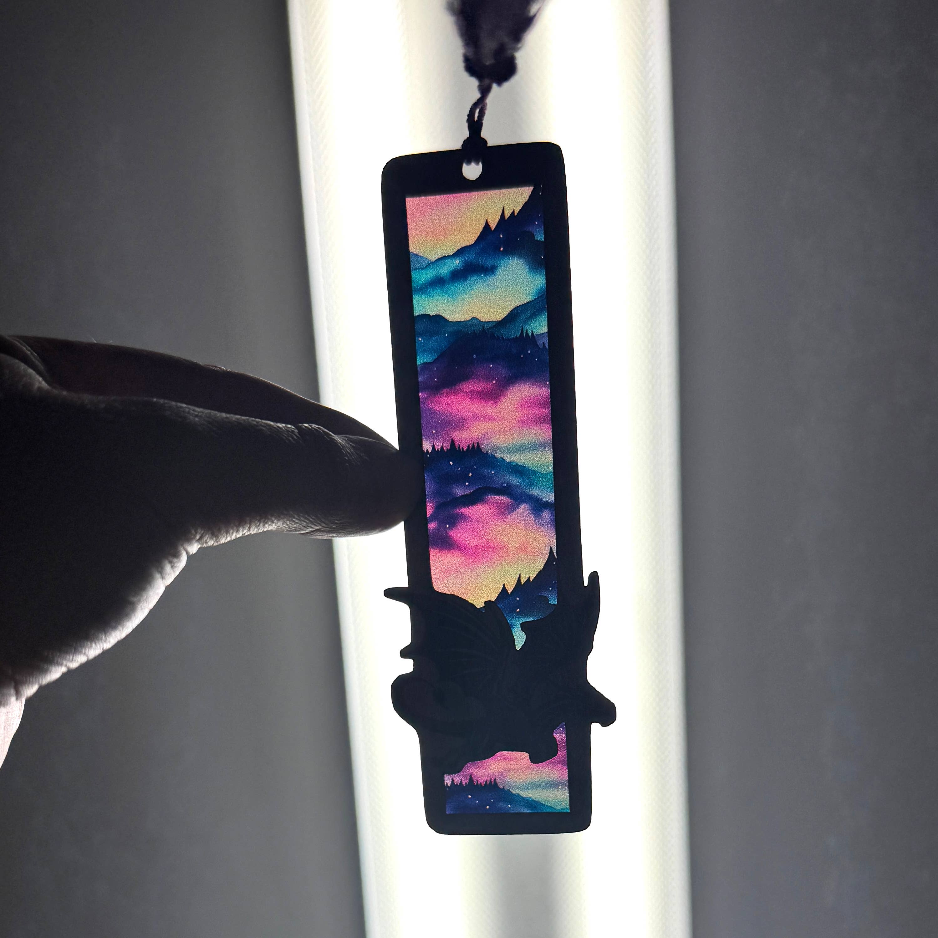 Art by Sharell - Wholesale Bookmark - Fantasy Dragon Bookmark | Wood & Acrylic Tassel Bookmark4