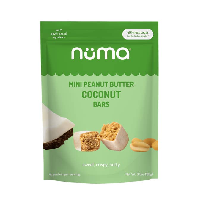 Mini Peanut Butter Coconut Bars for wholesale by Numa Foods