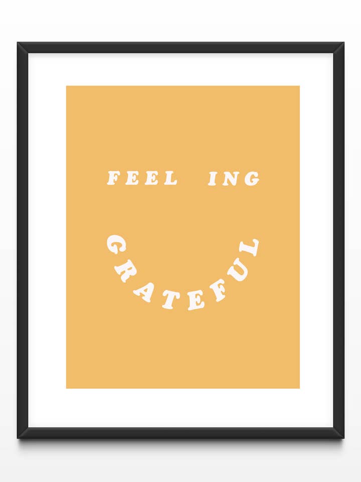Feeling Grateful - Quote Art Print for wholesale by The Native State