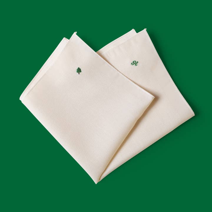 Organic Hanky That Plants a Tree with 🌳 Tree Embroidery for wholesale by Hanky Gang