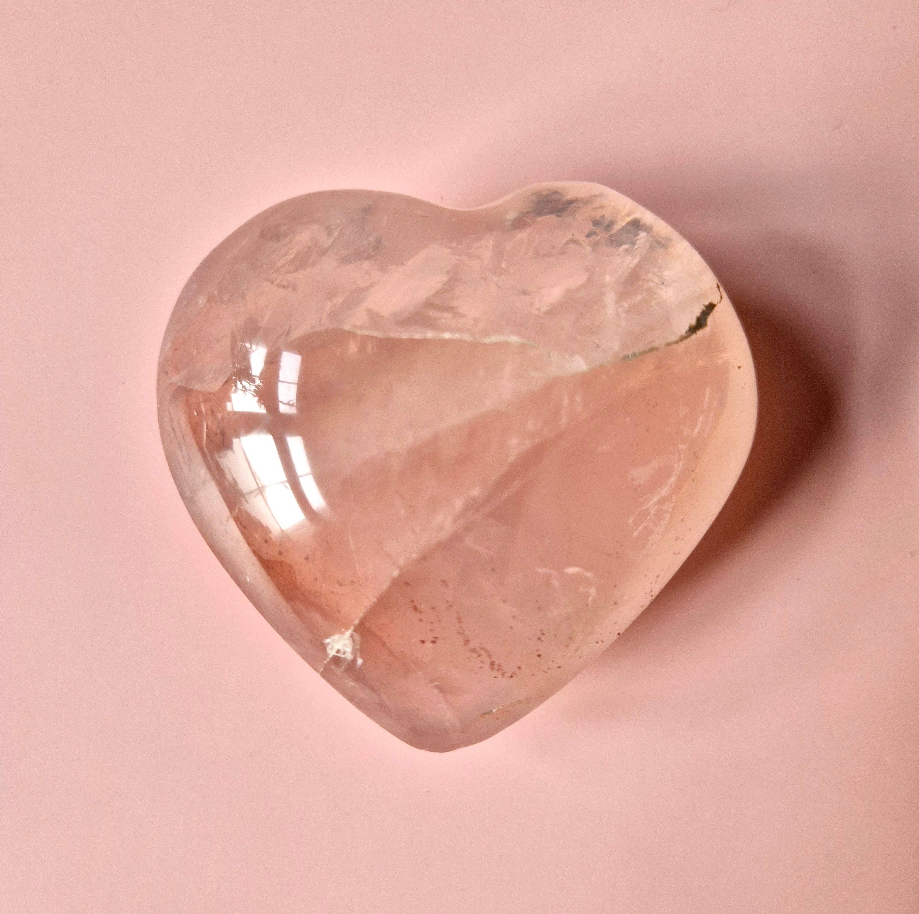 Moonlight Gemstones - Venta al por mayor Piedras/cristales espirituales - Corazones grandes de cuarzo fuego con piedra preciosa (El regalo perfecto para San Valentín) Cuarzo hematóide21
