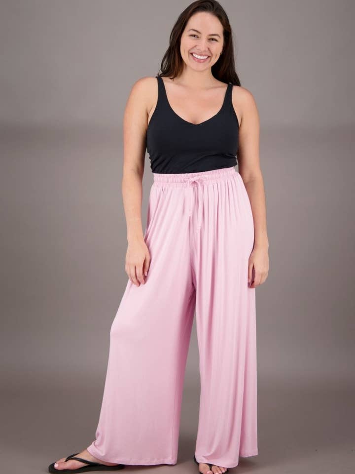 Eco Wide Leg Bamboo Pants BAM-24604 for wholesale by Advance Apparels