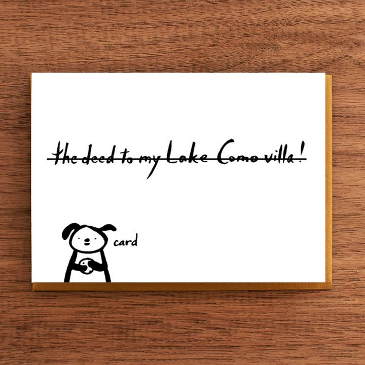 Letterpress Card: Lake Como for wholesale by Fomato