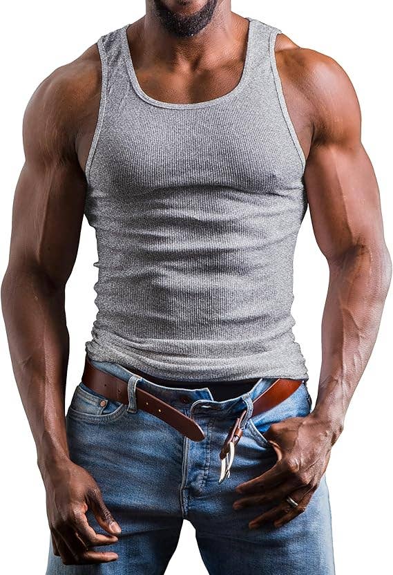 I-Wear Brands - Wholesale Tank Top - Men's - 12 Pack Men's 100% Cotton Ribbed Tank Top A-Shirt Undershirt14