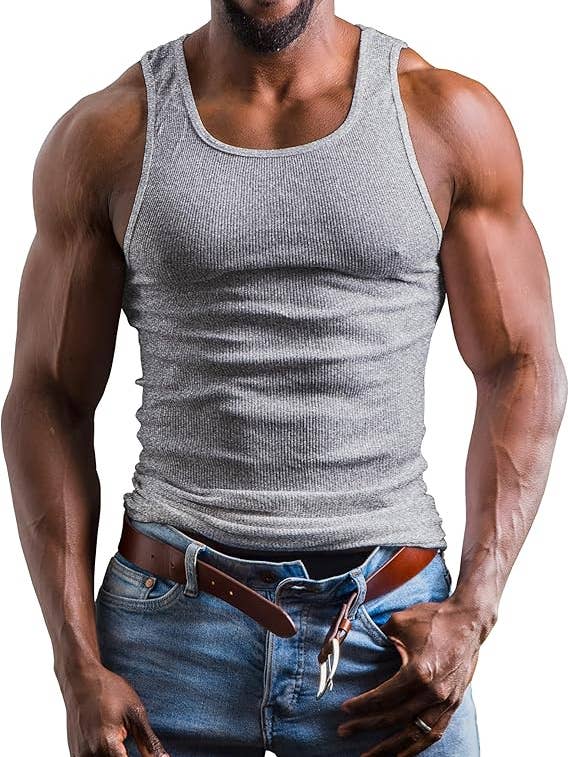 I-Wear Brands - Wholesale Tank Top - Men's - 12 Pack Men's 100% Cotton Ribbed Tank Top A-Shirt Undershirt14