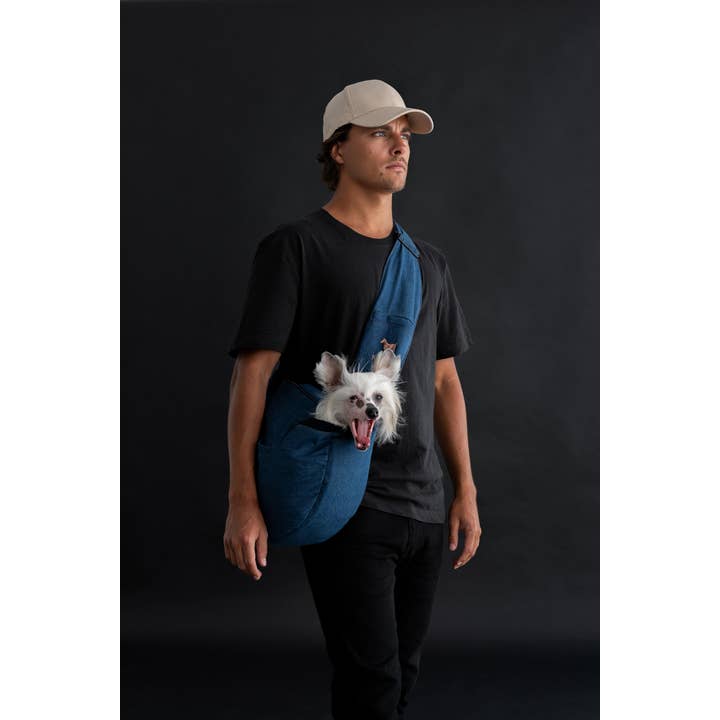 NOAH AND PAW LLC - Wholesale Pet Carrier - Cat/Dog - Premium Denim Pet sling Carrier 3x Safety3