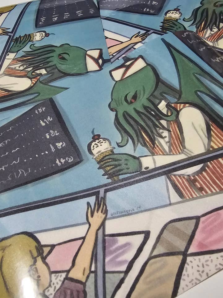 Cthulu Eisdiele Mini-Kunstdruck für den Großhandel von 8bitsweetie