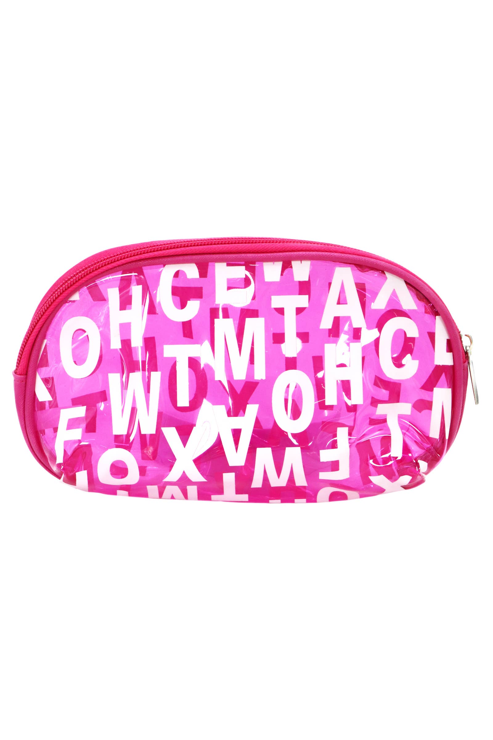 Cap Zone - Wholesale Makeup/Cosmetic Bag - Alphabet Monogram Clear PVC Toiletry Cosmetic Bag2