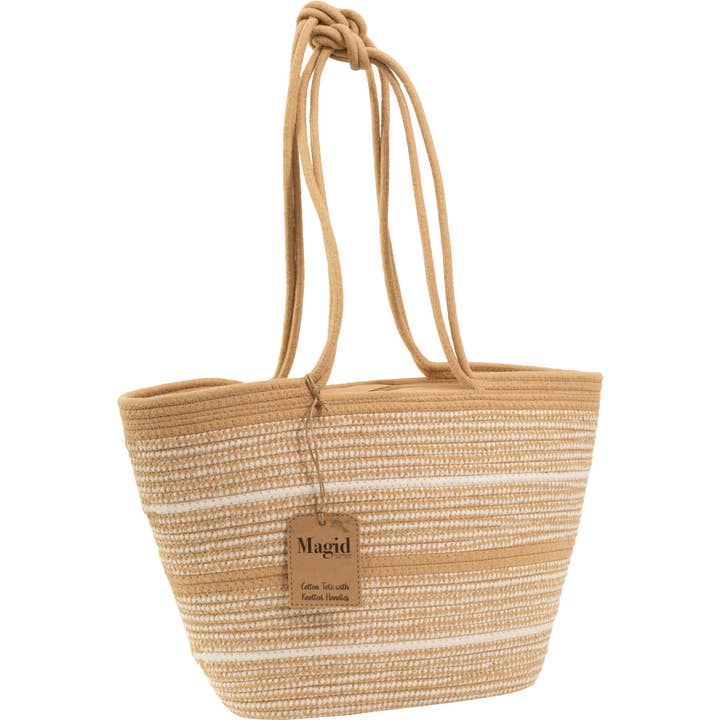 Magid – Großhandel Tragetasche – Damen – Magid Natürliche Baumwolle Geflochtene Knoten Schulter Geflochtene Tasche1