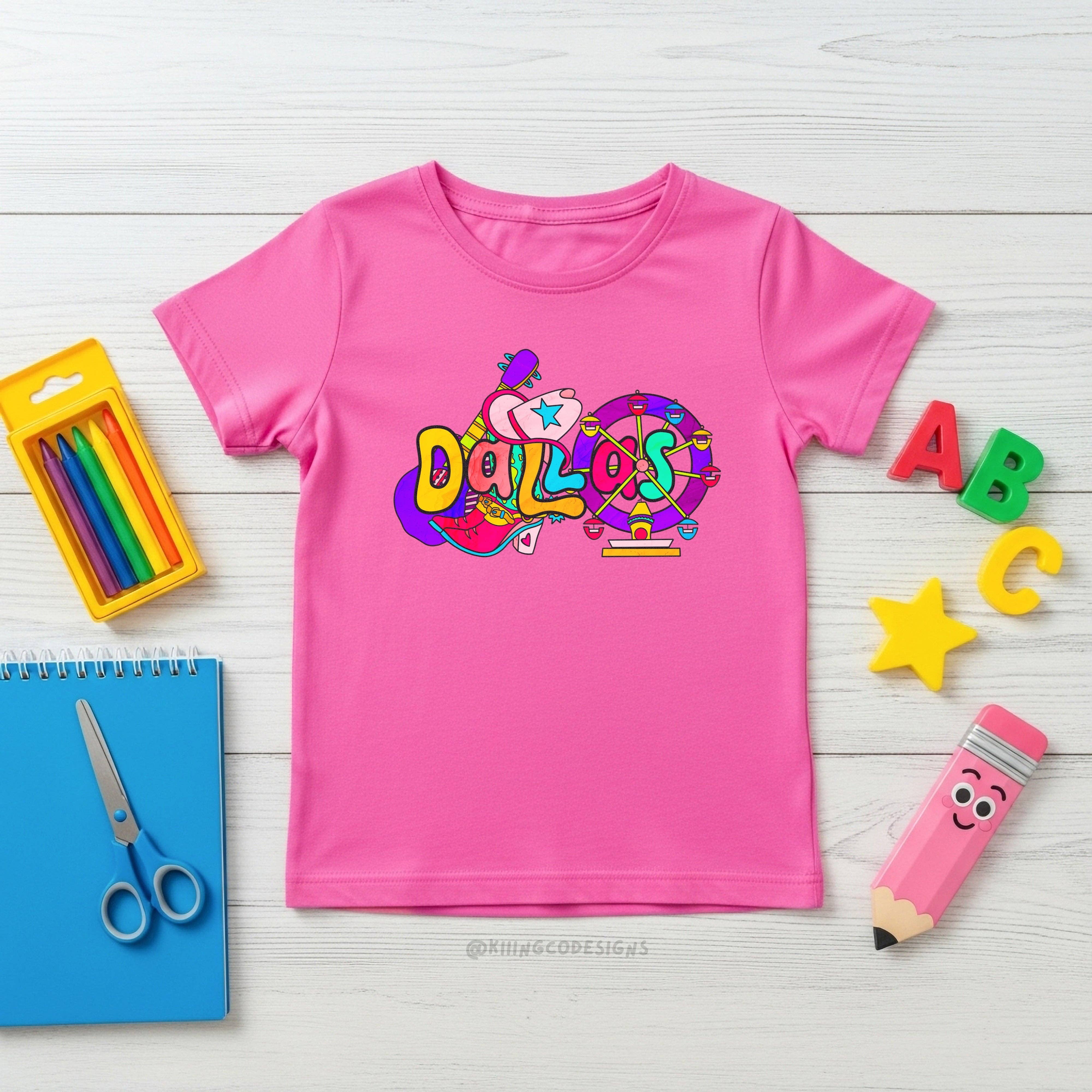 Kiiing & Co. Designs - Wholesale Screen Printed T-Shirt - Kids - Dallas Youth Tee2