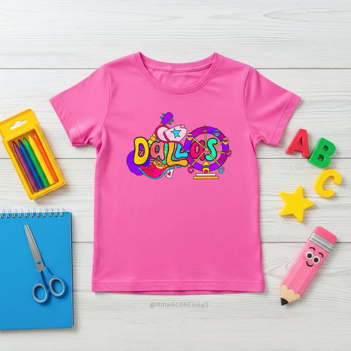 Kiiing & Co. Designs - Wholesale Screen Printed T-Shirt - Kids - Dallas Youth Tee2