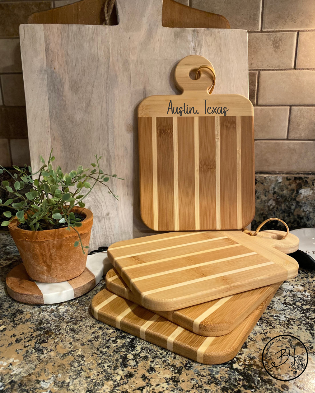 B4homemade, LLC - Wholesale Cutting Board - Custom City and State Bamboo Serving Board5