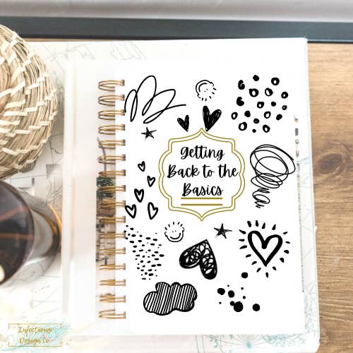 Back to the Basics: cuaderno en espiral de 8.5 x 5.5 pulgadas para venta al por mayor de Infectious Design Co.