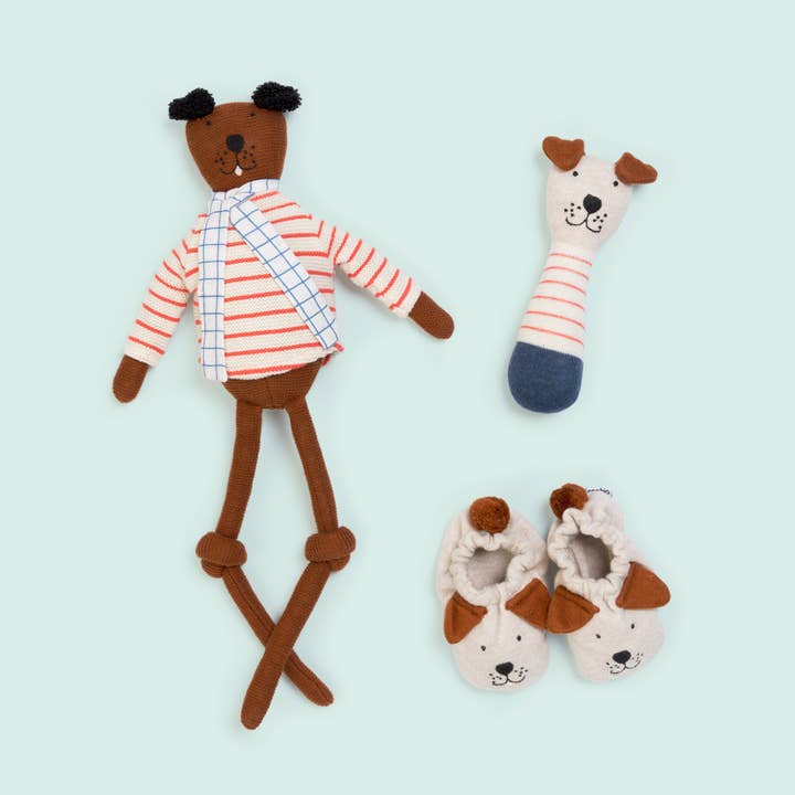 Sophie Home Ltd - Wholesale Booties - Baby - Cotton Knit Baby Booties - Dog