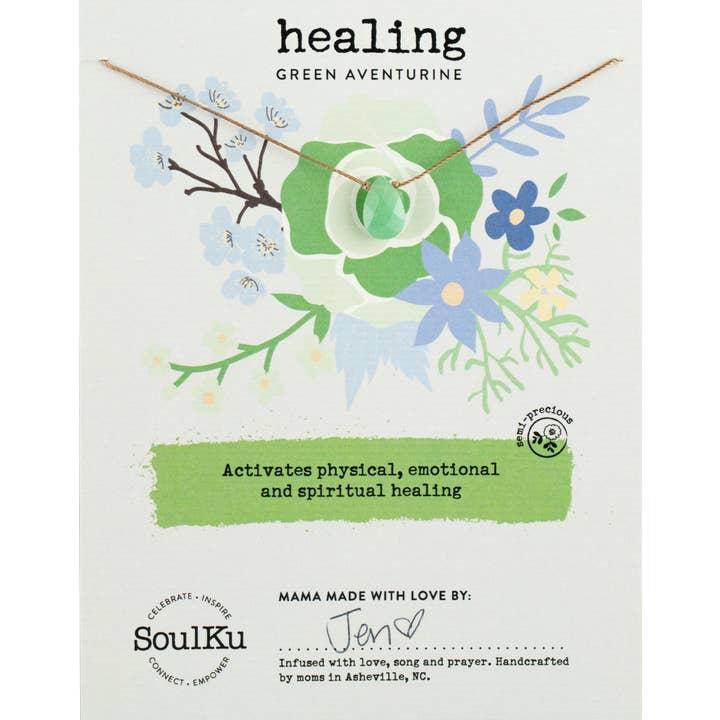 SoulKu - Wholesale Pendant/Charm Necklace - Green Aventurine Soul-Full of Light Necklace for Healing