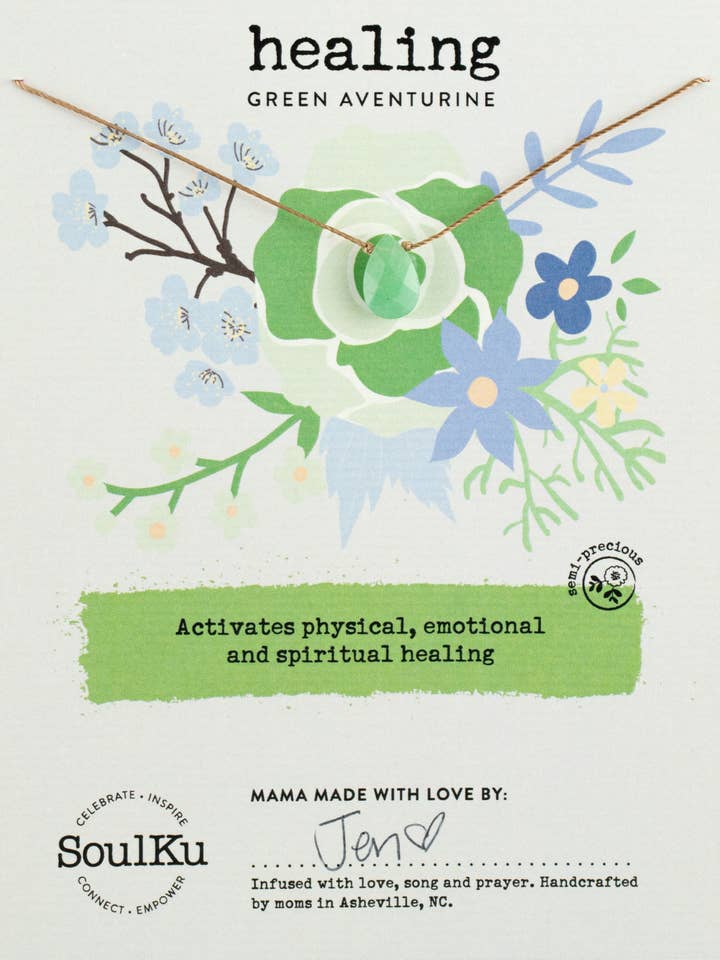 Green Aventurine Soul-Full of Light Necklace for Healing for wholesale by SoulKu