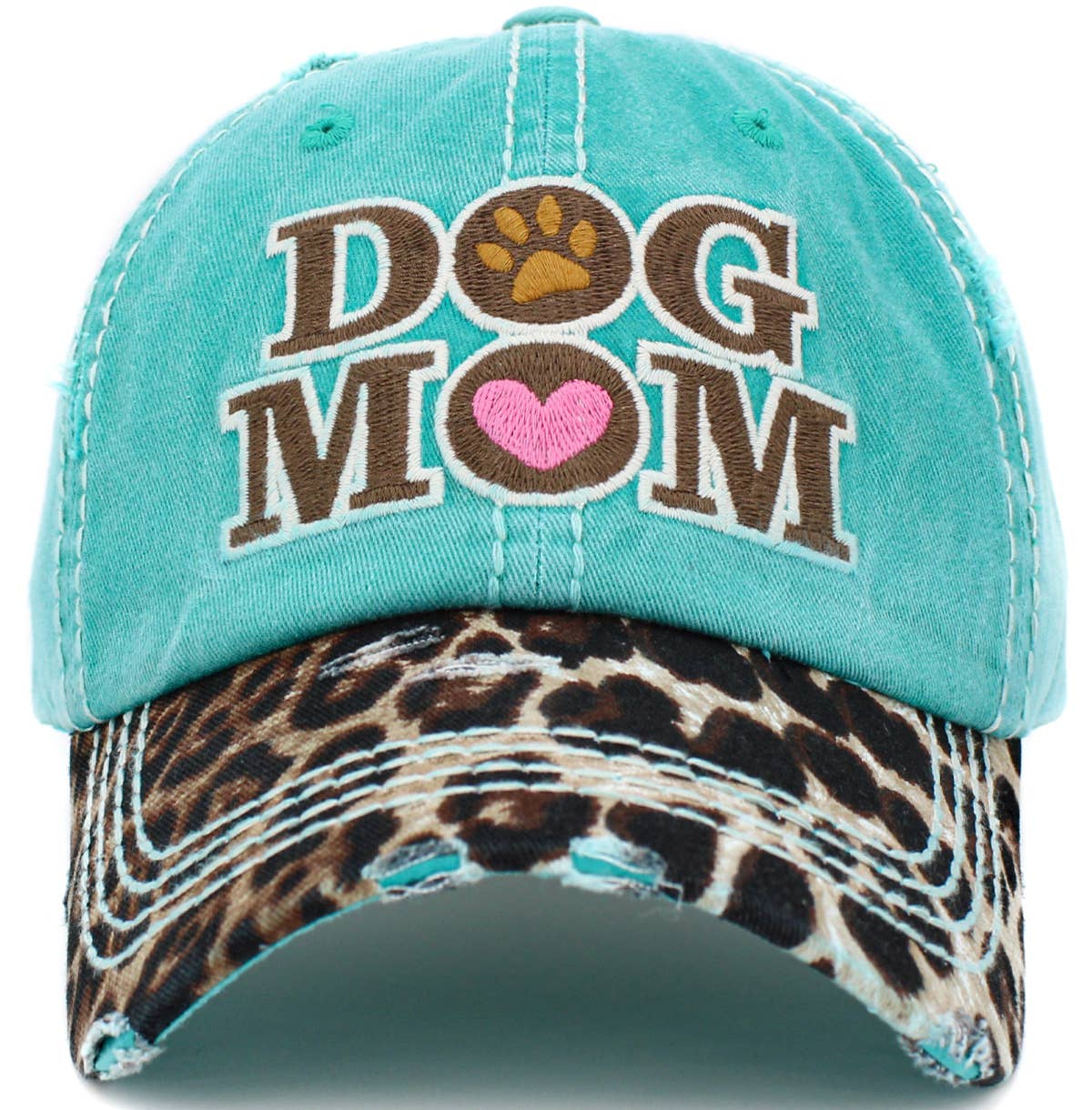 KBETHOS – wholesale Baseball cap – Women's – Dog Mom Leopard Washed Vintage Ballcap13