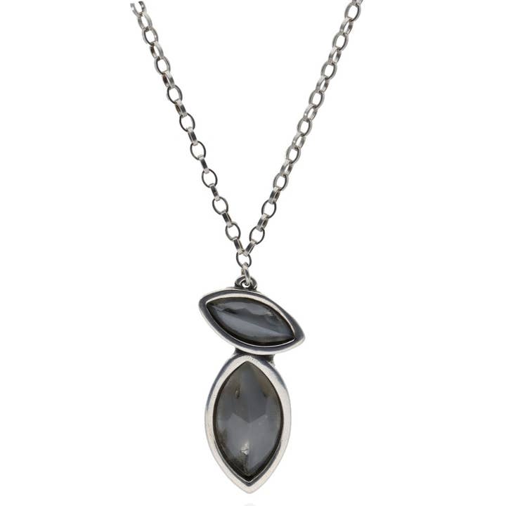 2 Navettes Necklace for wholesale by Las Joyas de Amanda