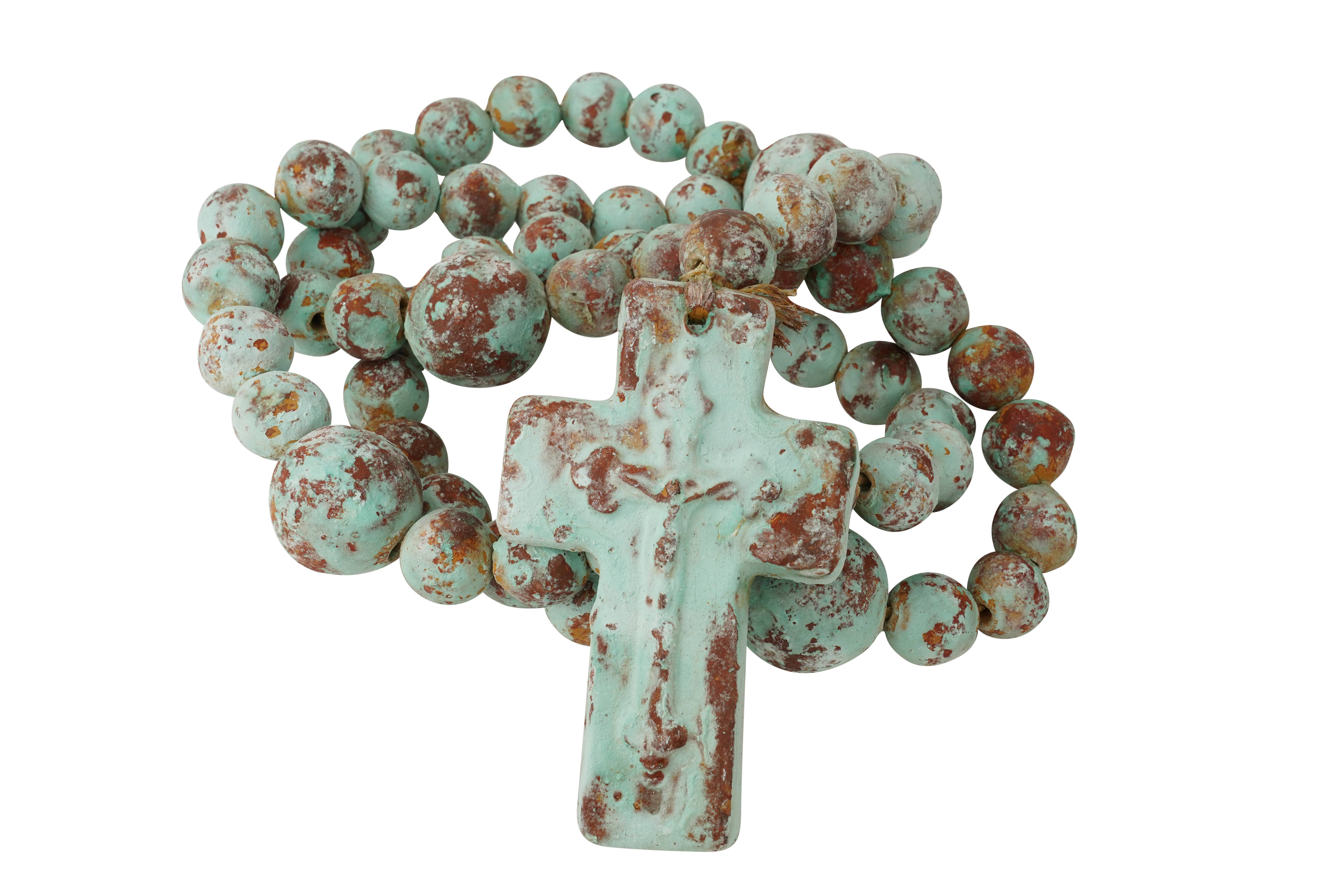 My Amigos Imports - Wholesale Prayer Beads Necklace - Hope Clay Rosary-Beads-Gorgeous-6 Sizes-Handmade-Turquoise20