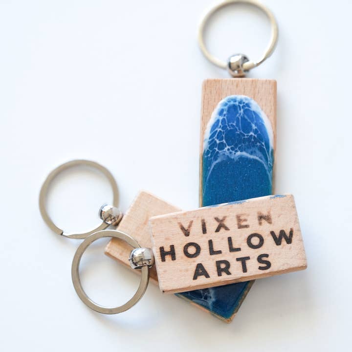 Kystdrivved Nøgleringe - Sæt med 10 for engroshandel hos Vixen Hollow Arts