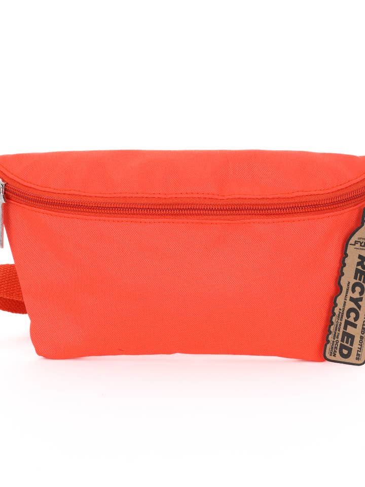 Sac banane slim recyclé pour festival bandoulière néon rose pour la vente par Fydelity