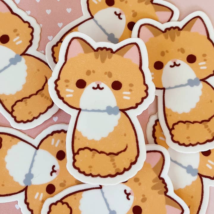 Ginger Cat Sticker for wholesale by Cherry Rabbit