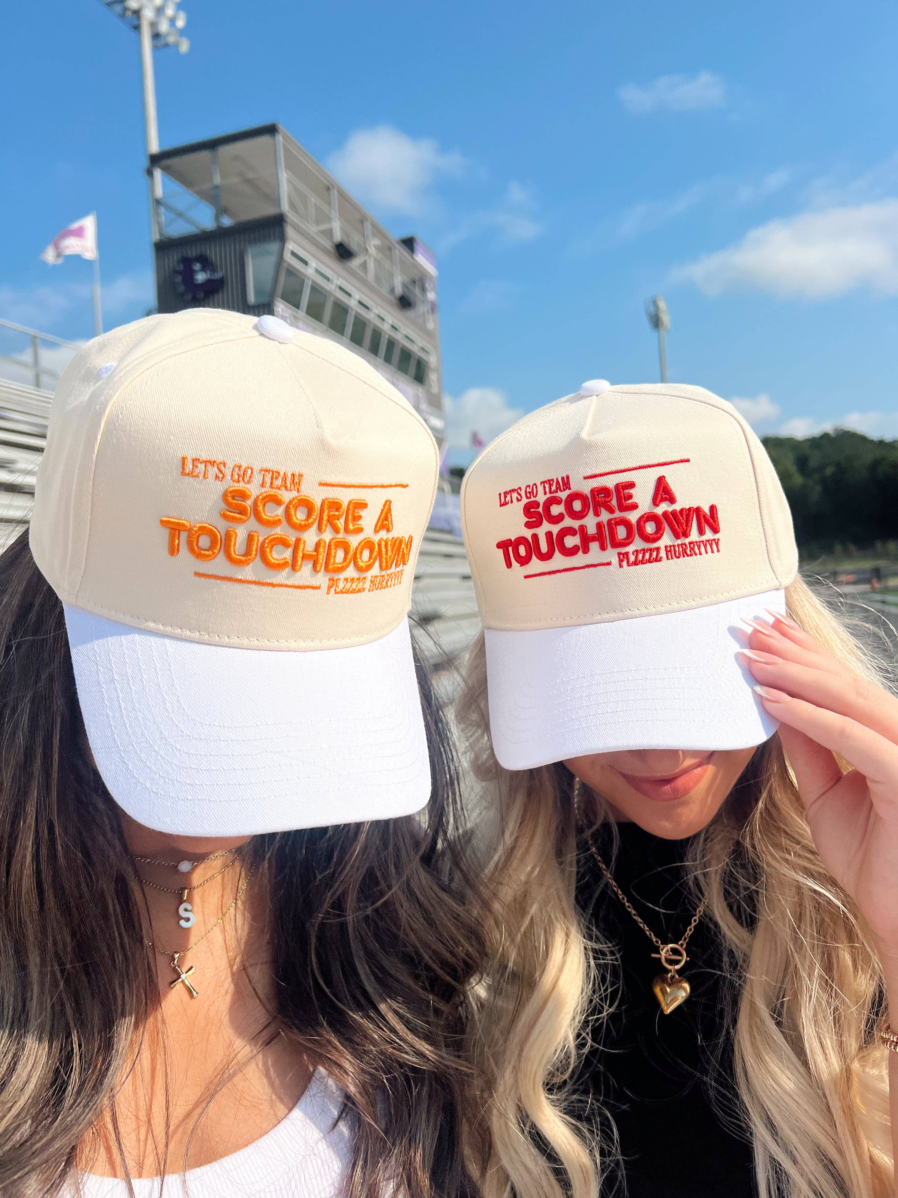 KENZKUSTOMZ - Wholesale Trucker Hat - Women's - Score a Touchdown Plz Hurry - White Vintage Trucker Hat4