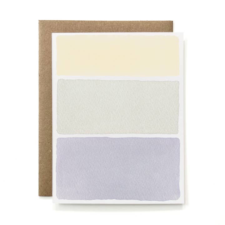 100% Recycled Natural Dye Card - Vertical Stripes for wholesale by Knapping Press