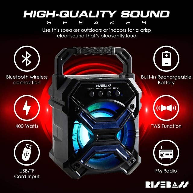 RISEBASS - Wholesale Speakers - RISEBASS Portable Speaker with Party Lights