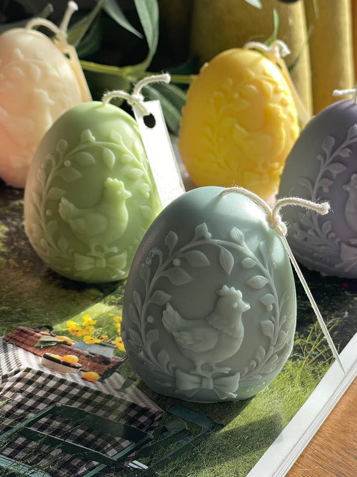 Hen Meadow Egg Candle for wholesale by Eloise and Oliver