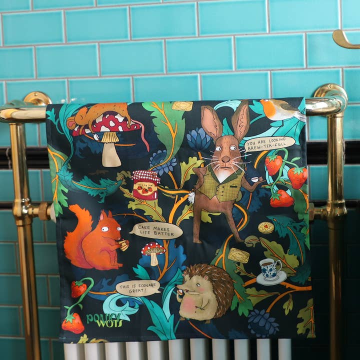 The Great British CounTEAryside Tea Towel for wholesale by PonkyWots