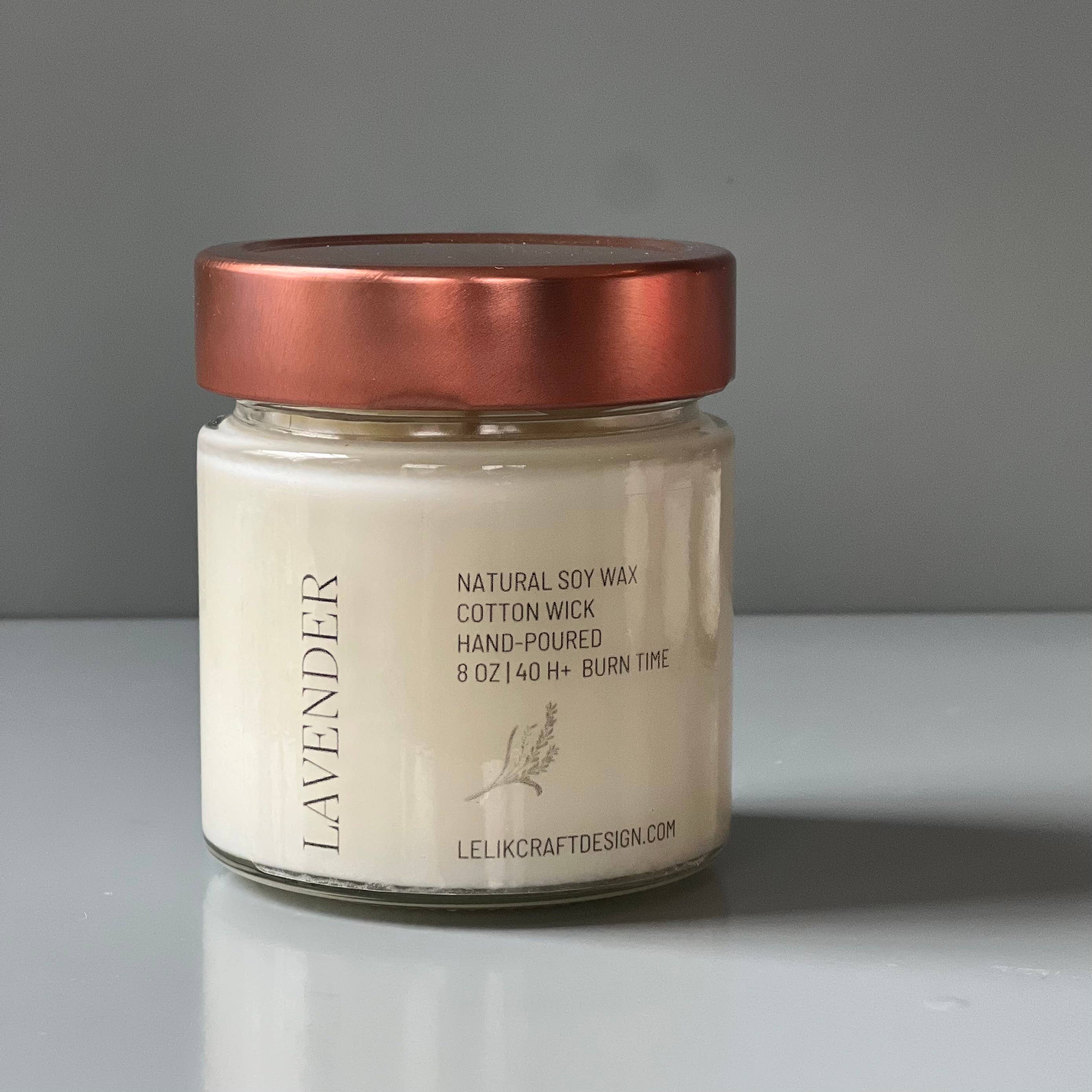 Lelik Craft Design - Wholesale Jar/Filled Candle - Soy Wax Scented Candle in Glass Jar: 8 oz and 3.5 oz2