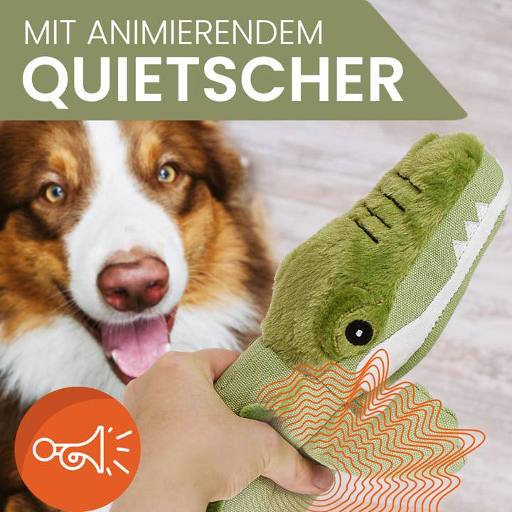 ne&no - Wholesale Pet Plush Toy - Dog - ne&no® Durable Dog Toy with Squeaker - Crocodile Kris2