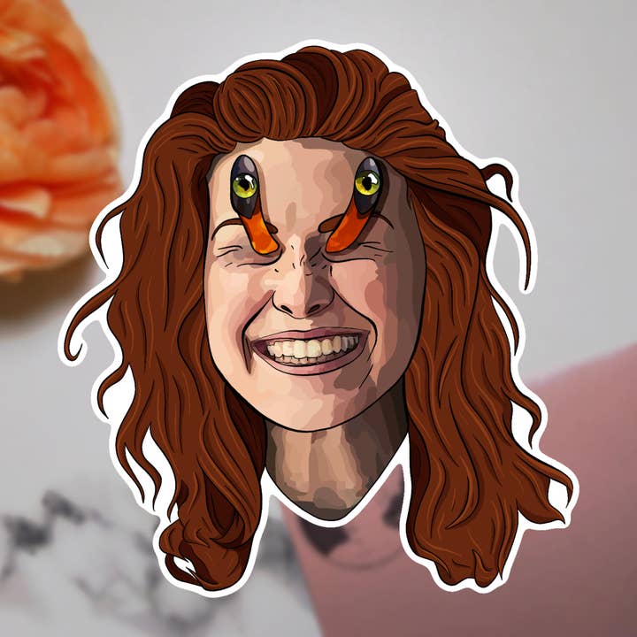 Kræft astrologi tegn kvinde klistermærke for engroshandel hos Jelly Jean Designs