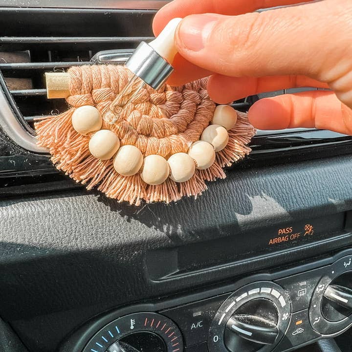 Collective Harmony Co - Wholesale Car Freshener - Women's - boho car vent clip diffuser | macrame car diffuser10