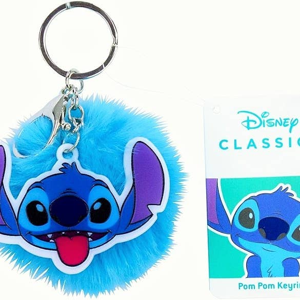 KIDDY-MOOV - Wholesale Keychain - Kids - Stitch plush pompom keychain 7cm + plastic pendant 64