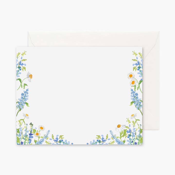 Lauren Q Design Studio - Wholesale Stationery/Notecard Set - Blue Daisy Notecard Set0