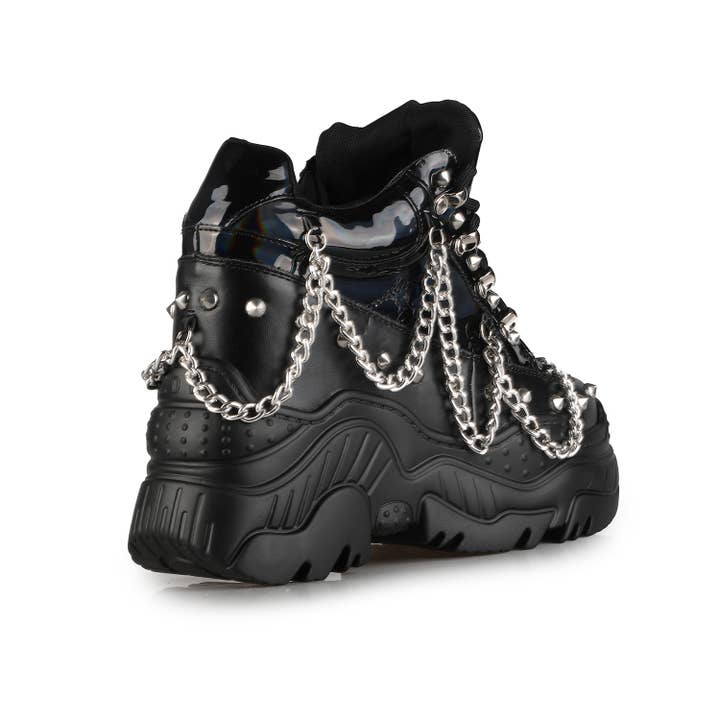 Anthony Wang - Wholesale Combat/Military Boots - Women's - SPACE CANDY BLACK HOLO