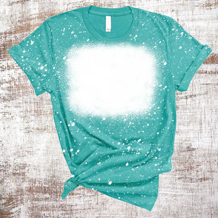 Sweet Tees - Wholesale Sublimation Blank T-Shirt - Women's - Sublimation Blank Shirts BLANK Bleached Tee Shirts Square