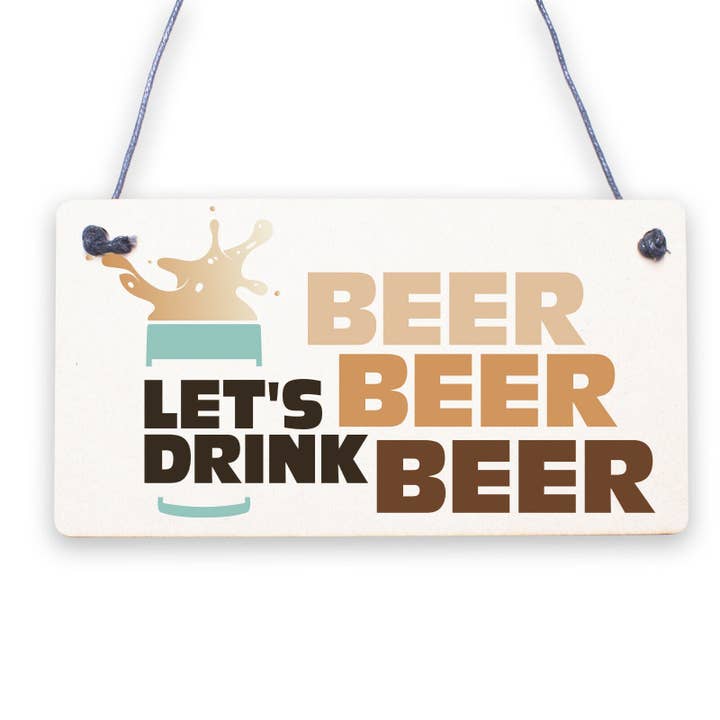 Targa per pub con scritta «Lets drink gin alcohol man cave» per la vendita all'ingrosso da parte di 2PersonalShop