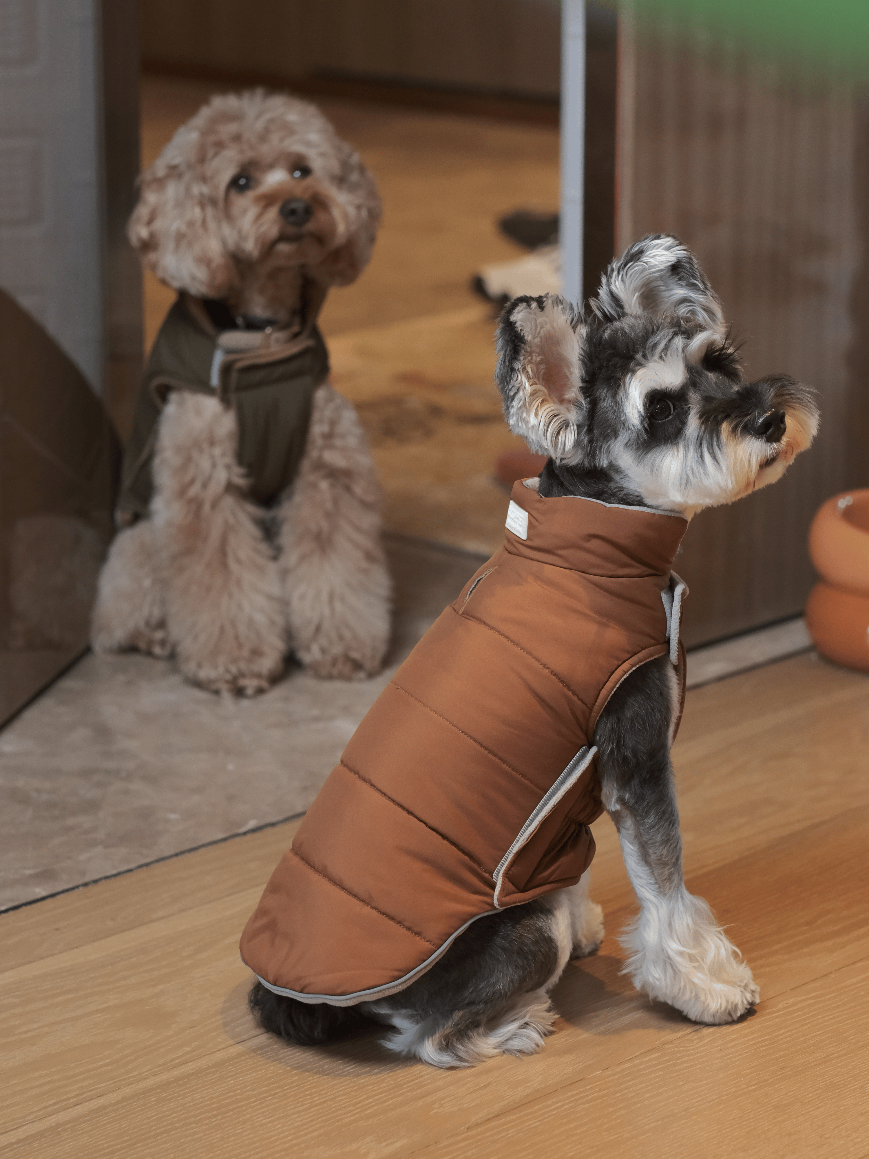 PEHOM - Wholesale Pet Vest - Dog - Reversible Dog Vest Jacket - Orange Grey4