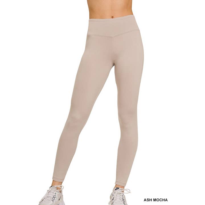 LEGGING PLEINE LONGUEUR À CEINTURE DOUCE EN MICROFIBRE pour la vente par Apolline