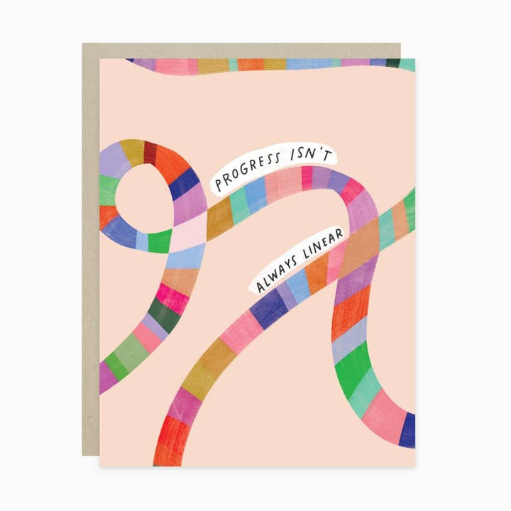 Progress Isn't Linear Card for wholesale by Barone and Co.