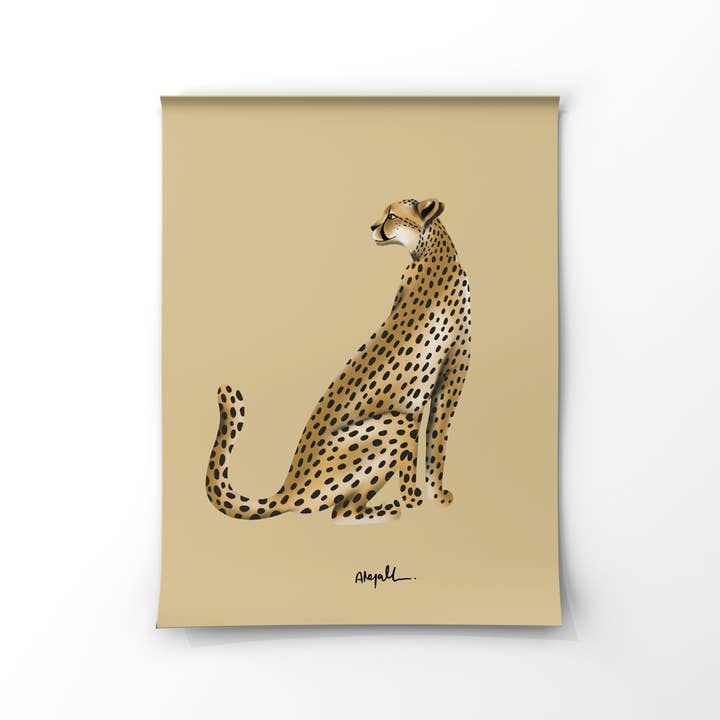 Poster Kunstdruck Giclée Cheetah für den Großhandel von Alejarte