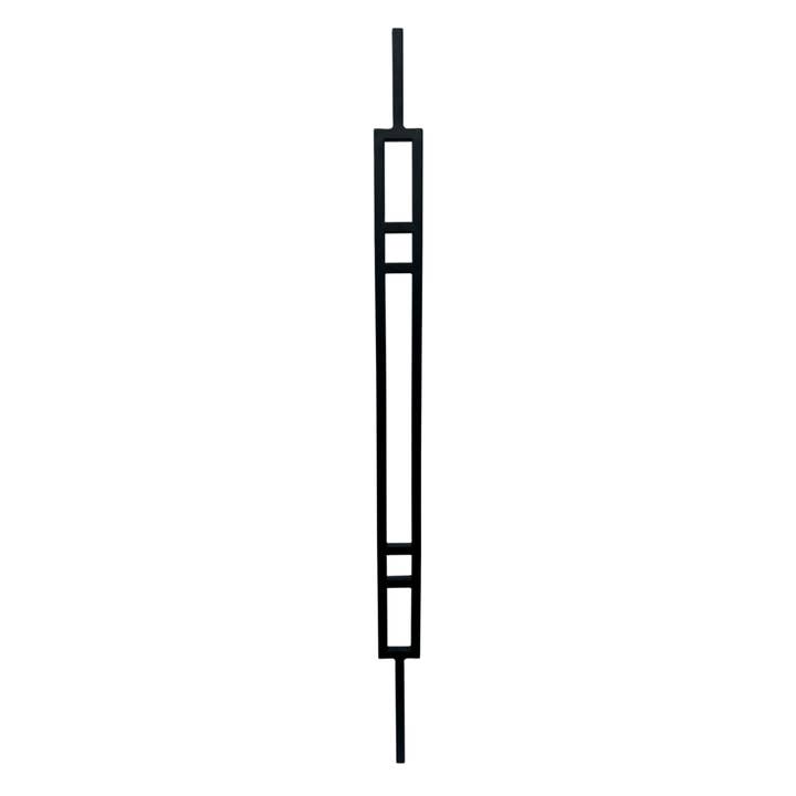 4 Line Rectangle 1/2" Hollow Metal Insert Square Shaft Baluster for wholesale by Mister Baluster