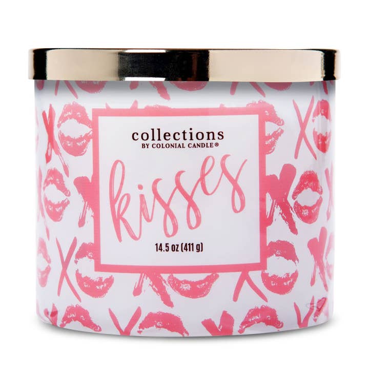 Kisses 411G Scented Candle for wholesale by Colonial Candle DE