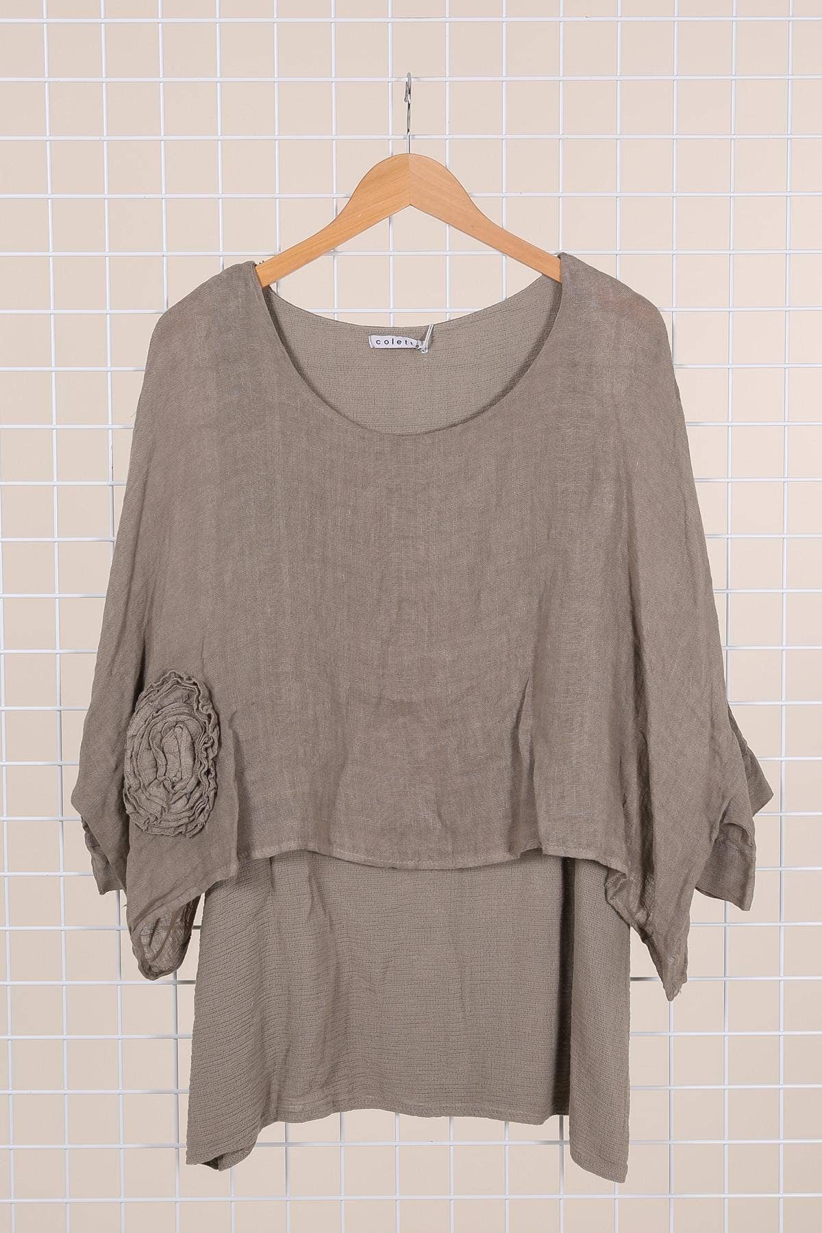 la maison des fibres naturelles - Wholesale Tunic - Women's - Linen tunic lined with cotton 87070 50% linen 50% cotton4
