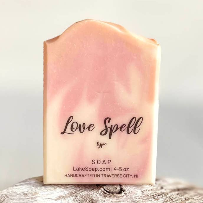 Love Spell Type Soap for wholesale by Lake Soap Company