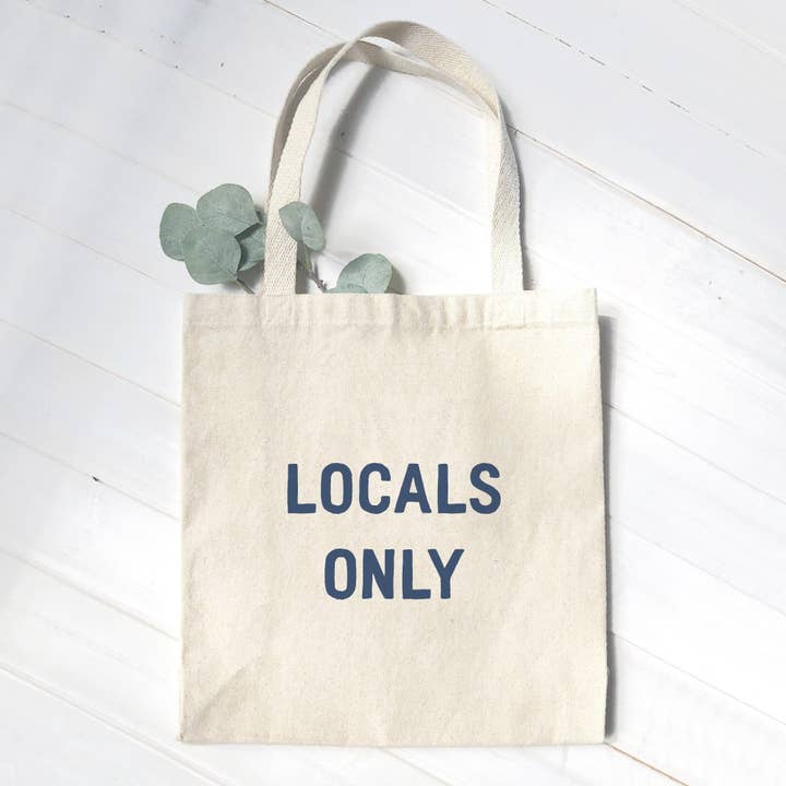 Locals Only - Canvas Tote Bag for wholesale by Cottage Shore