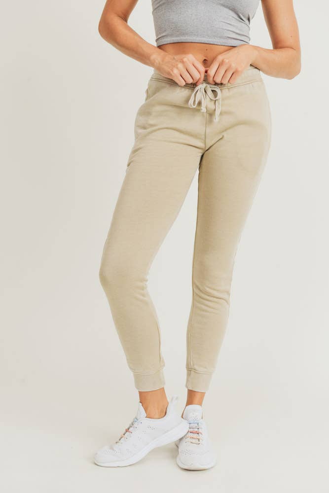 Mono B - Wholesale Athletic Sweatpants/Joggers - Women's - Skinny Fleece Joggers with Zippered Pockets6